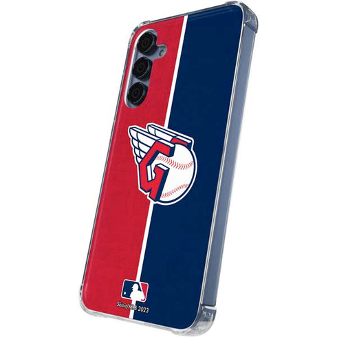 MLB Cleveland Guardians Split Galaxy A35 5G Clear Case